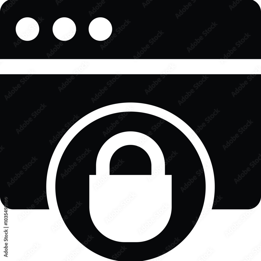Application, browser, lock icon Application, browser, lock icon
