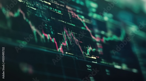 Abstract holographic stock exchange price chart for financial analysis