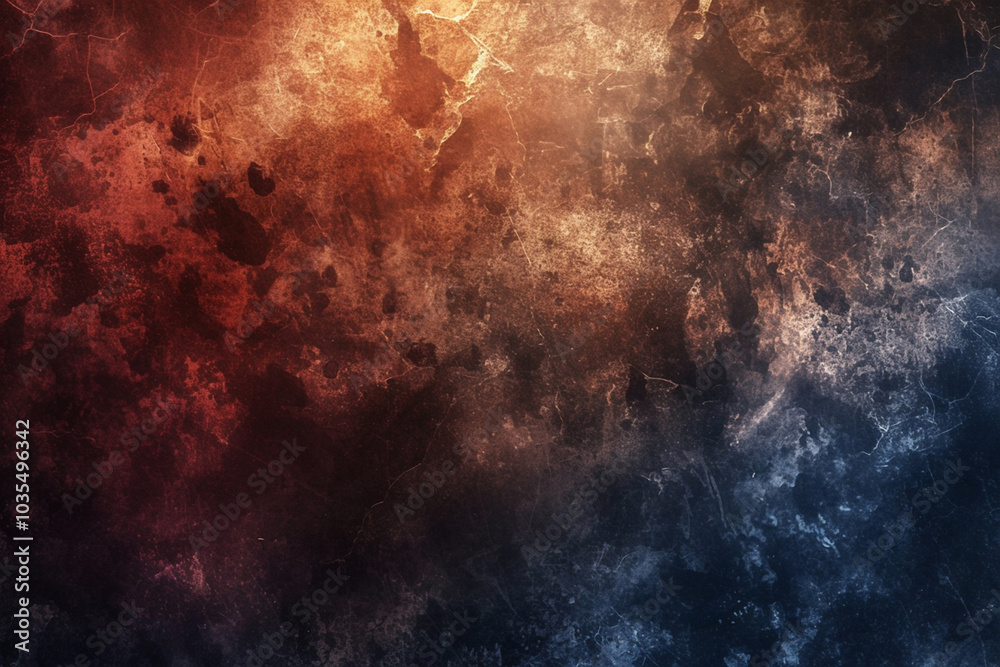 A vibrant abstract grunge texture blending warm reds with deep blues, depicting a rich and dynamic background ideal for artistic projects A vibrant abstract grunge texture blending warm reds with deep blues, depicting a rich and dynamic background ideal for artistic projects