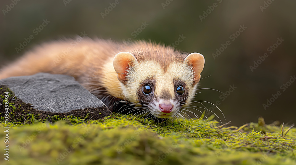 A curious animal explores its lush environment, resting on a mossy surface. Its adorable face and inquisitive eyes capture the beauty of wildlife. A curious animal explores its lush environment, resting on a mossy surface. Its adorable face and inquisitive eyes capture the beauty of wildlife.