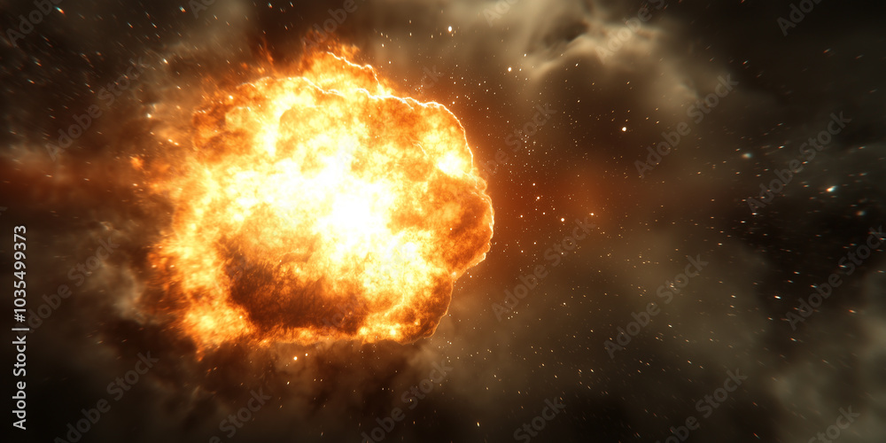 vibrant explosion in space creates stunning visual of fiery colors against dark cosmic backdrop, evoking sense of awe and wonder vibrant explosion in space creates stunning visual of fiery colors against dark cosmic backdrop, evoking sense of awe and wonder