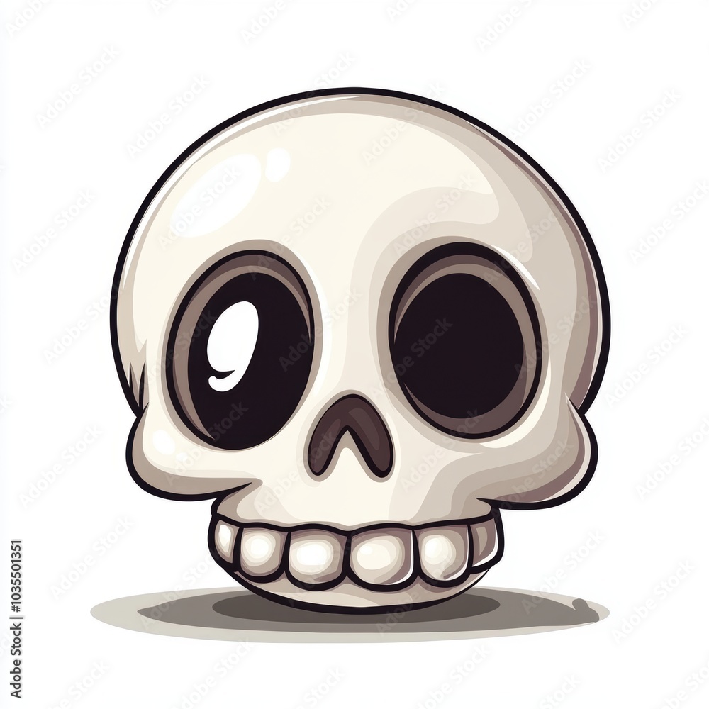 Cute cartoon skull symbol logo icon. The decoration element for Halloween. Cute cartoon skull symbol logo icon. The decoration element for Halloween.