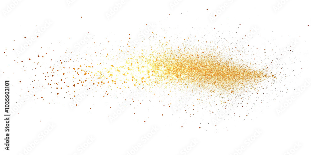 golden glitter dust particle effect with radiant light burst on transparent background for sparkling and elegant visual design, PNG golden glitter dust particle effect with radiant light burst on transparent background for sparkling and elegant visual design, PNG