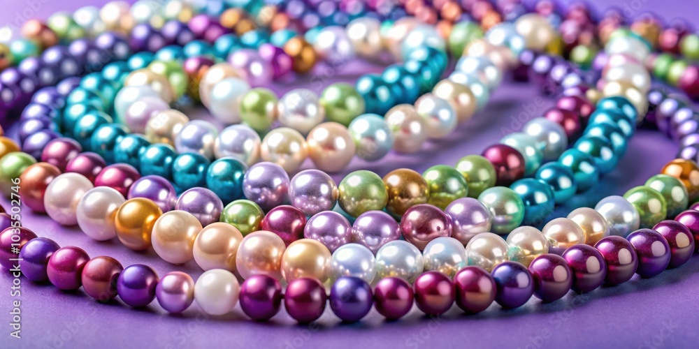 A vibrant and iridescent collection of pearl beads, showcasing a symphony of colors, reflecting light and beauty. A vibrant and iridescent collection of pearl beads, showcasing a symphony of colors, reflecting light and beauty.