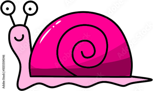 Cute snail cartoon clipart  photo