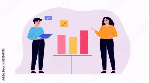 Businesswoman Presenting Data to Colleague