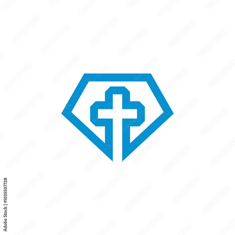 Diamond Church Logo design vector template Diamond Church Logo design vector template