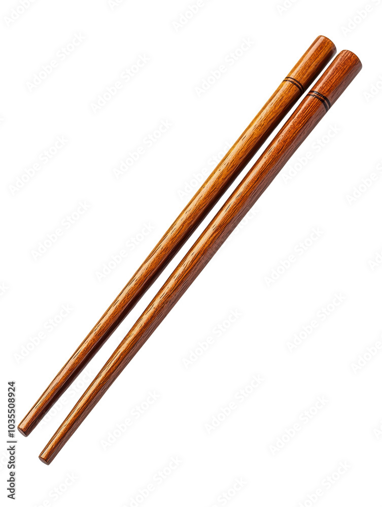 Chopsticks, brown wood on a white isolated background. Chopsticks, brown wood on a white isolated background.