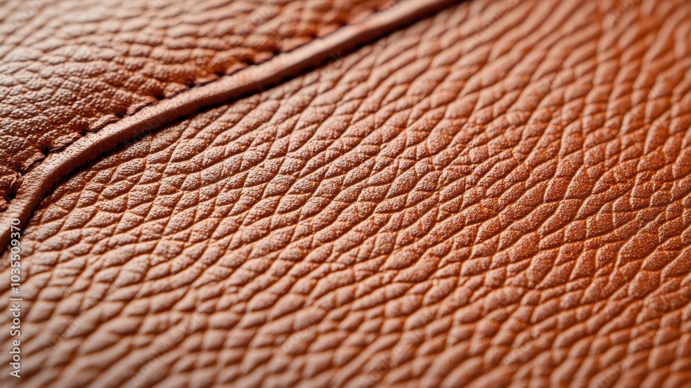 Close-up of textured brown leather surface with intricate detail. Close-up of textured brown leather surface with intricate detail.