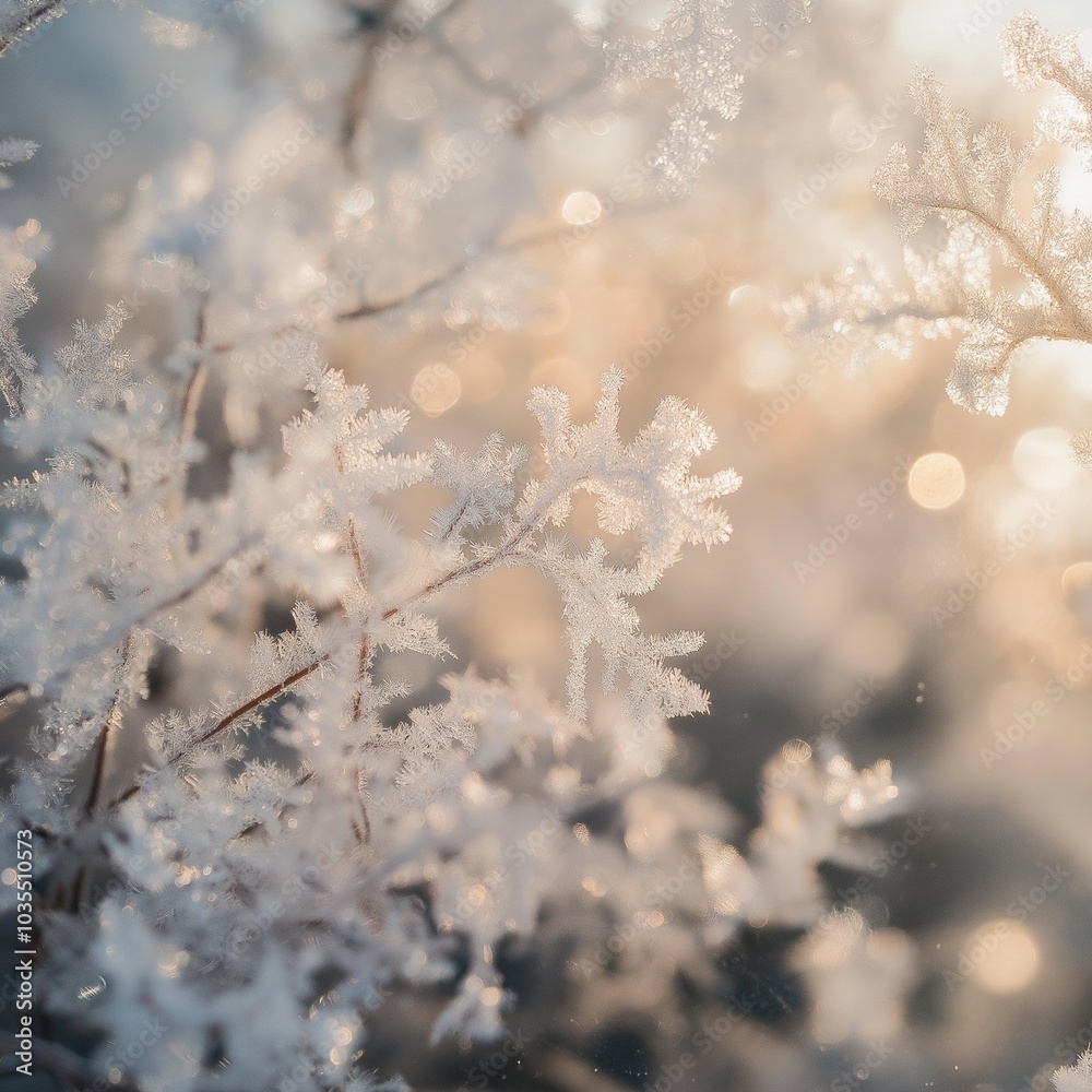 Frost crystals intricately develop on the windowpane, showcasing their beautiful patterns in the gentle light of a winter morning, creating a serene atmosphere. Generative AI Frost crystals intricately develop on the windowpane, showcasing their beautiful patterns in the gentle light of a winter morning, creating a serene atmosphere. Generative AI