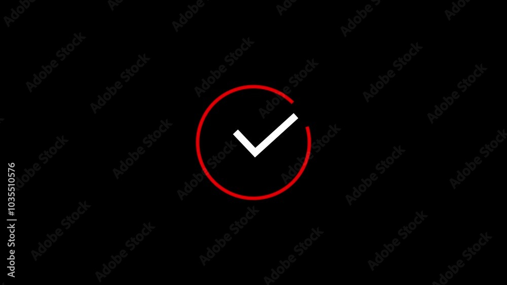 check mark icon animation on a white background. check mark icon animation on a white background.