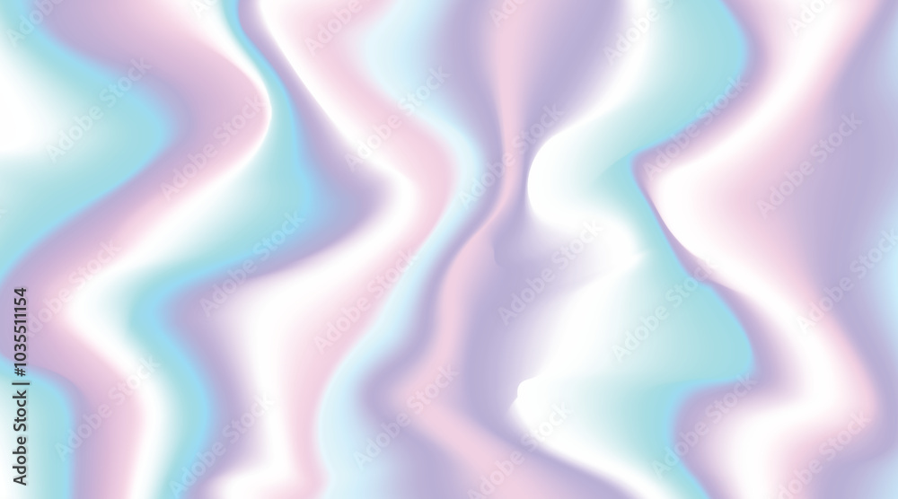 Obraz premium Abstract pastel background flowing with holographic gradient fluid effect in blue, purple and white colors