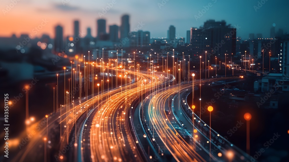 Smart city big data connection technology concept. Smart city big data connection technology concept.