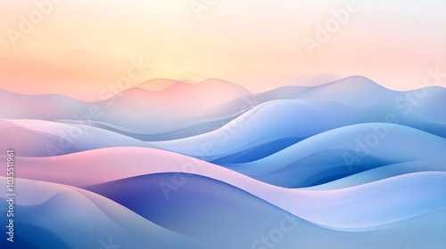 Abstract Blue and Pink Gradient Waves Background