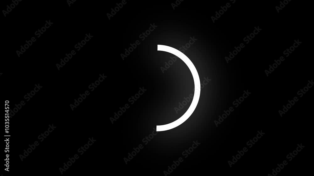 Loading bar with circle loading animation on a black background 4k animated. Loading bar with circle loading animation on a black background 4k animated.