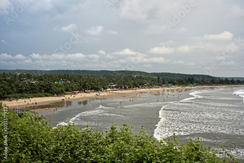 Obraz na płótnie The Charm of Arambol Main Beach w salonie