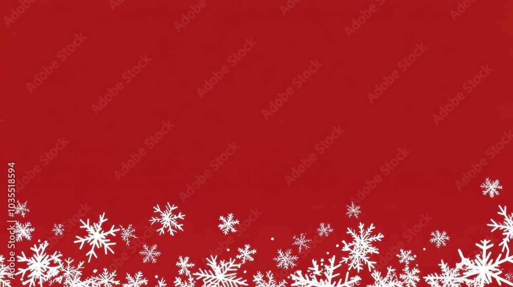 Red background template with white snow flake for holiday greeting card poster design. Red background template with white snow flake for holiday greeting card poster design.