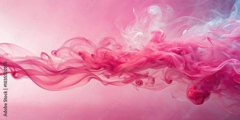 A vibrant pink and white smoke plume dances and swirls on a soft pink background, creating a dreamy and ethereal atmosphere. A vibrant pink and white smoke plume dances and swirls on a soft pink background, creating a dreamy and ethereal atmosphere.