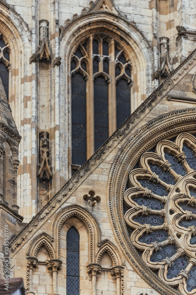 View of Canterbury Cathedral with ornate gothic architecture and historic stonework, Canterbury, United Kingdom. View of Canterbury Cathedral with ornate gothic architecture and historic stonework, Canterbury, United Kingdom.