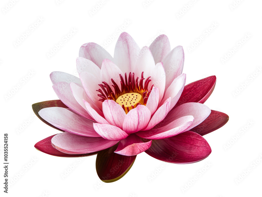 Beautiful pink lotus flower isolated on transparent background, png Beautiful pink lotus flower isolated on transparent background, png