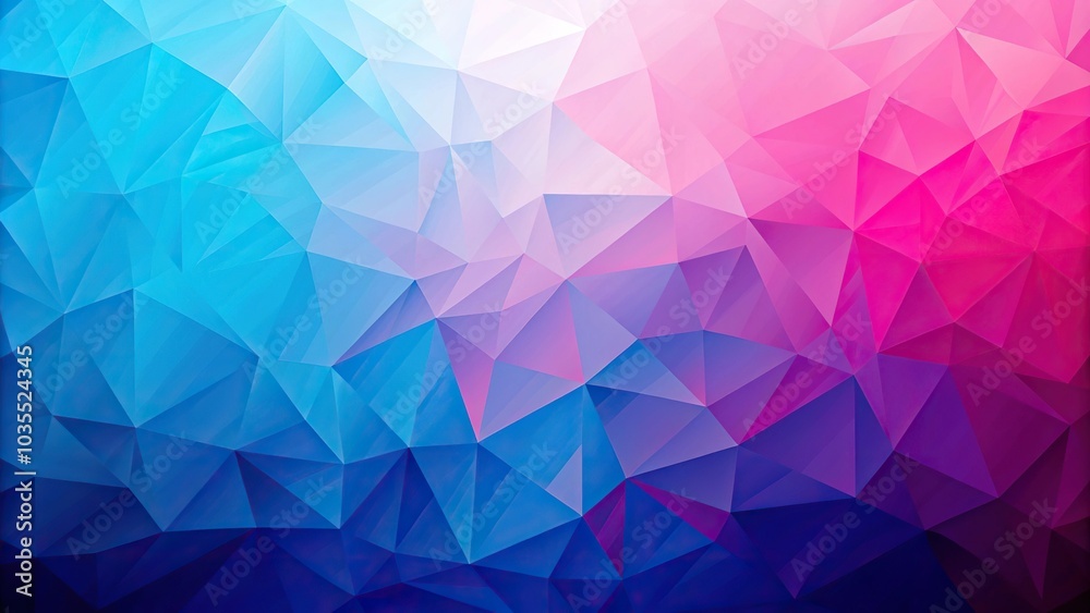 Fototapeta premium Abstract pink and blue gradient low polygon shaped background