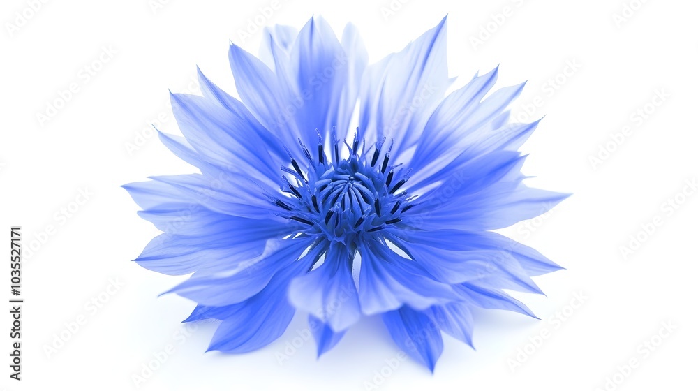 Obraz premium Beautiful Blue Flower Petals Nature Closeup Bright Light