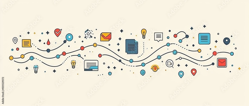 Colorful Flat Design Business Infographic with Icons Colorful Flat Design Business Infographic with Icons
