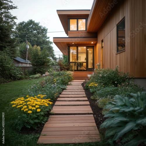 Modern Passive House with Native Garden Elements