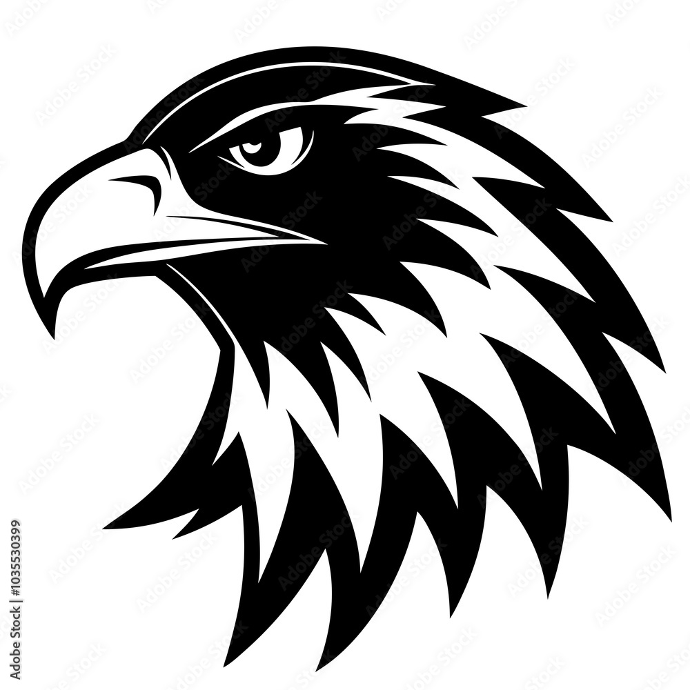 Obraz premium eagle head vector illustration