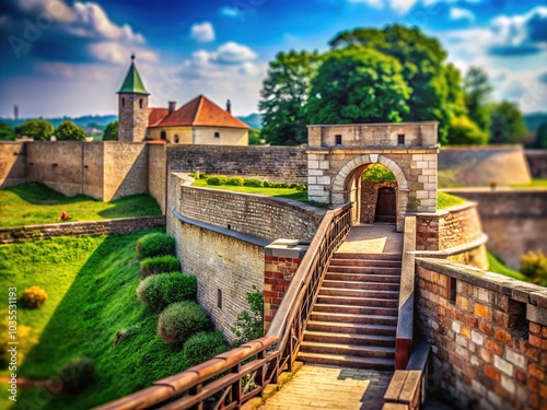 Belgrade Fortress Ruins Historic Stairs Gates Tilt Shift Photography photo