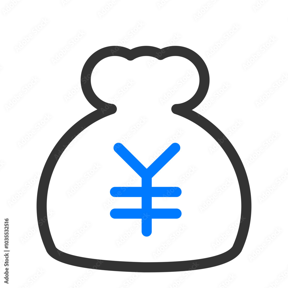 Blue and black outline business icon pack Blue and black outline business icon pack