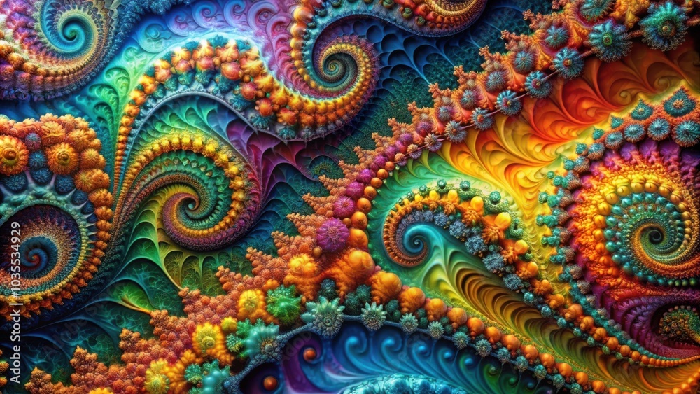 A kaleidoscope of swirling colors and patterns, a fractal journey into a world of infinite detail and mesmerizing complexity. A kaleidoscope of swirling colors and patterns, a fractal journey into a world of infinite detail and mesmerizing complexity.