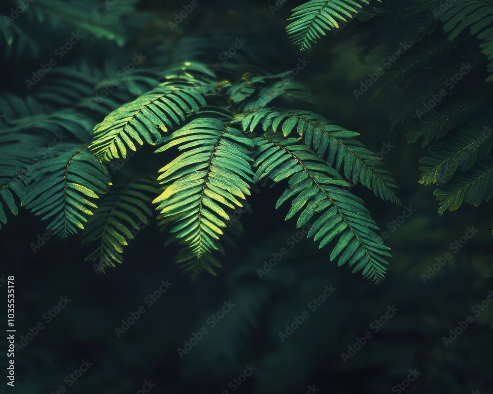 Close up view of a fern leaf on a tree - Nature Close up view of a fern leaf on a tree - Nature