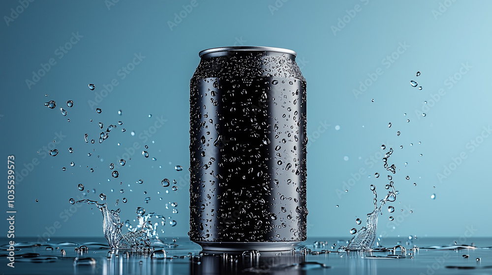 Can of Soda Mockup, high-end and customizable with realistic high-resolution rendering, ideal for branding, packaging design, and beverage presentations, AI Generative Can of Soda Mockup, high-end and customizable with realistic high-resolution rendering, ideal for branding, packaging design, and beverage presentations, AI Generative