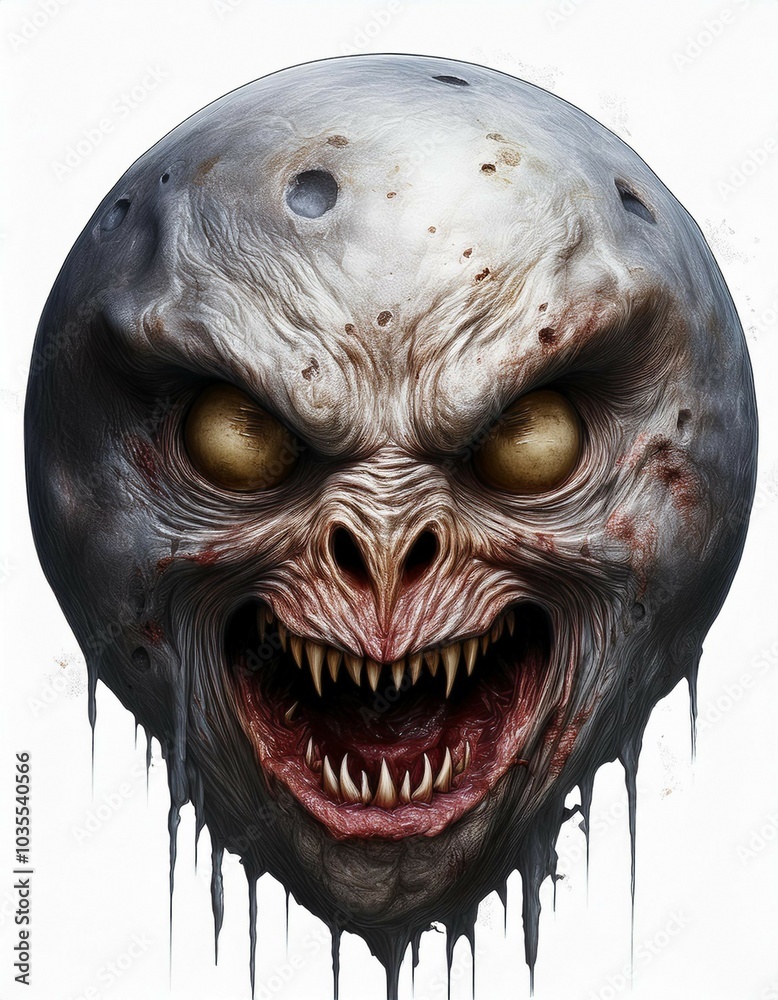 Naklejka premium Zombie moon