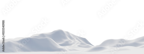 White snow mountain. White snowy terrain