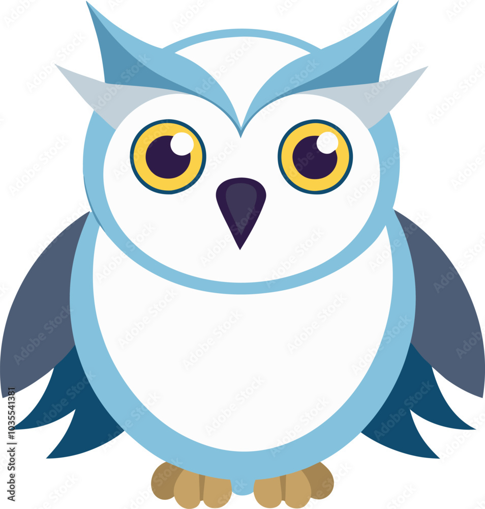 Fototapeta premium cute owl vector design on white background.