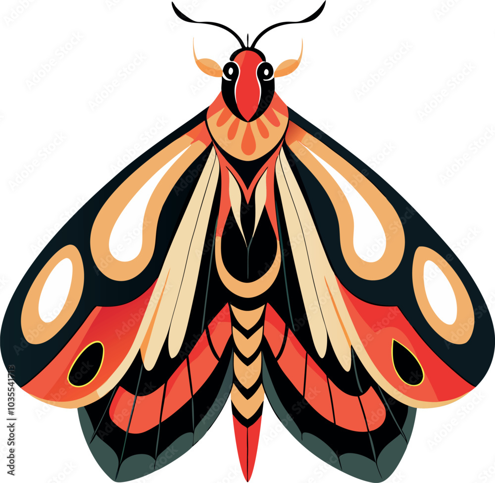 A picture of a moth with a blue and brown background
