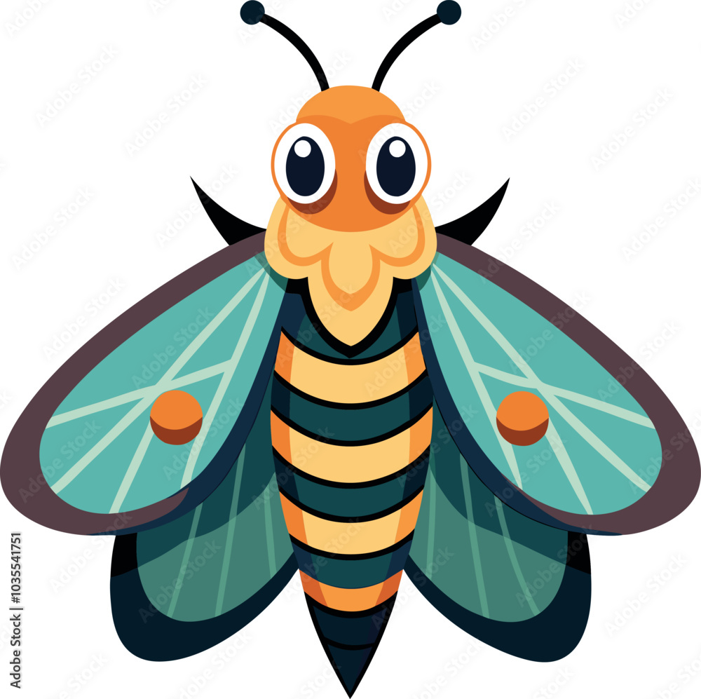 A picture of a moth with a blue and brown background