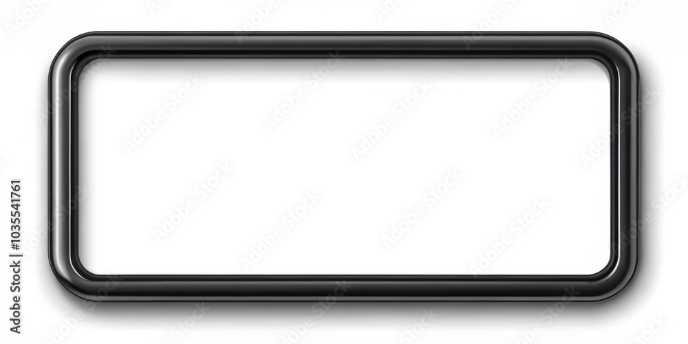 A sleek, rounded black frame with a glossy finish and a subtle shadow beneath it, ideal for showcasing content or as a decorative element. A sleek, rounded black frame with a glossy finish and a subtle shadow beneath it, ideal for showcasing content or as a decorative element.