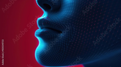 A Close-up Shot of a Digital human echolocation, diverse sonic portraits photo