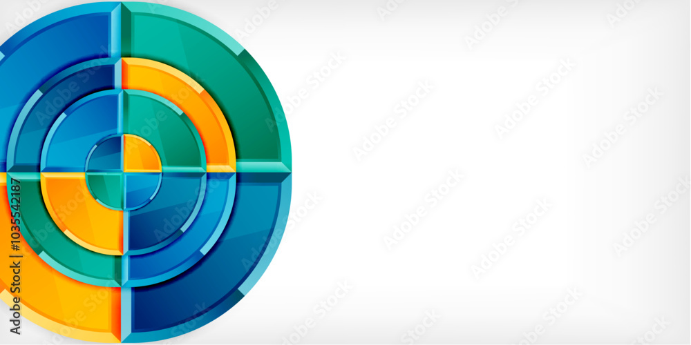 Obraz premium Triangle circles background. Vector Illustration For Wallpaper, Banner, Background, Card, Book Illustration, landing page