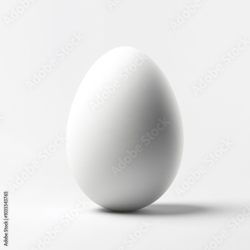 Minimalistic egg on white background symbolizing simplicity and purity in design