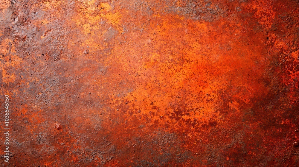 Textured abstract background in warm orange and rusty tones.