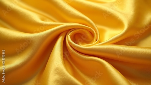 Luxurious gold taffeta fabric with structured folds