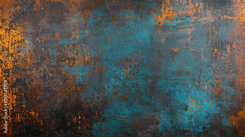 Textured abstract background with blue and orange hues, suitable for artistic projects.