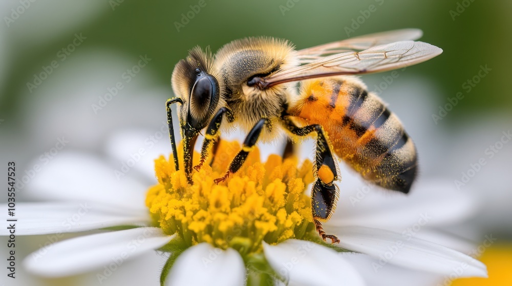 close up of a honeybee collecting pollen from a flower close up of a honeybee collecting pollen from a flower