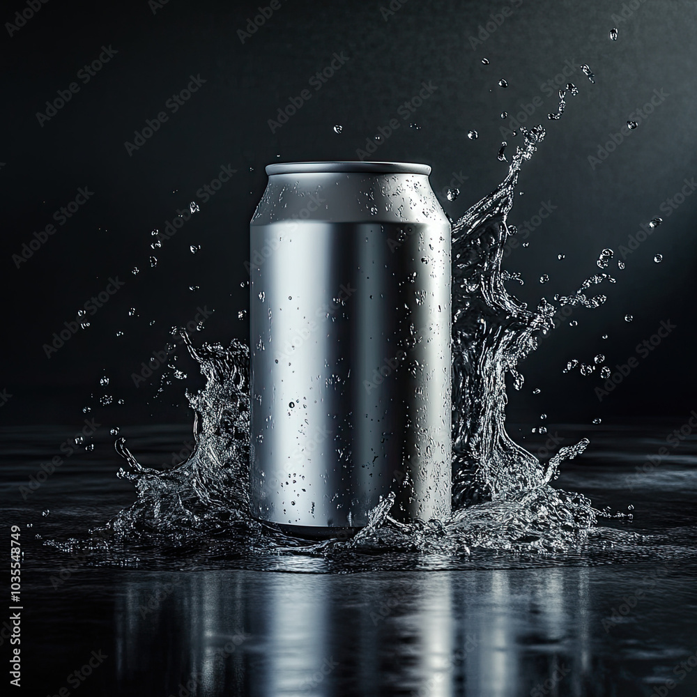 Can of Soda Mockup, high-end and customizable with realistic high-resolution rendering, ideal for branding, packaging design, and beverage presentations, AI Generative Can of Soda Mockup, high-end and customizable with realistic high-resolution rendering, ideal for branding, packaging design, and beverage presentations, AI Generative