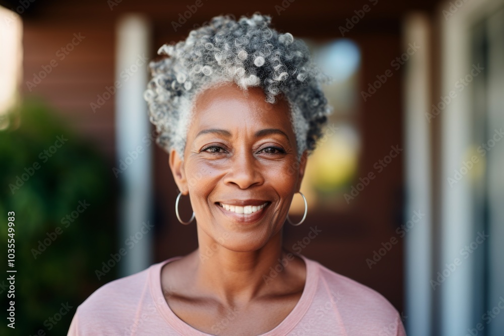 Portrait of a smiling active senior woman in sport clothes at home Portrait of a smiling active senior woman in sport clothes at home