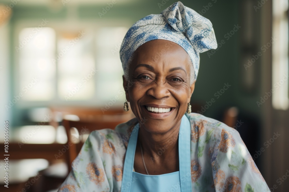 Portrait of a elderly African American woman in a nursing home Portrait of a elderly African American woman in a nursing home